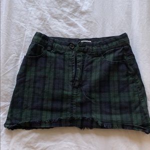 Plaid mini skirt
